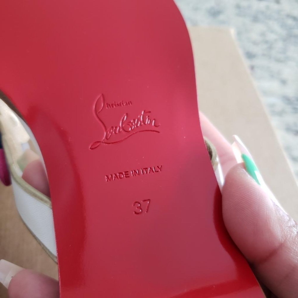 New Christian Louboutin Smarta Slide Sandal size 37 - Picture 11 of 12